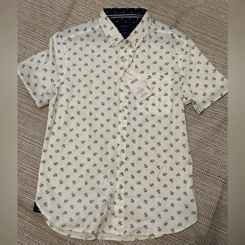 Level ten peached poplin slim fit button down size medium